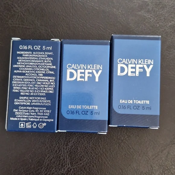 Calvin Klein Defy 15ml Eau de toilette. 3 x 5ml. New, boxed - Picture 3 of 3